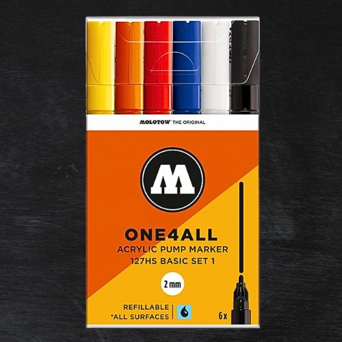 Molotow Pack 6 Rotuladores Acrílicos One4all 2mm Basic Set 1