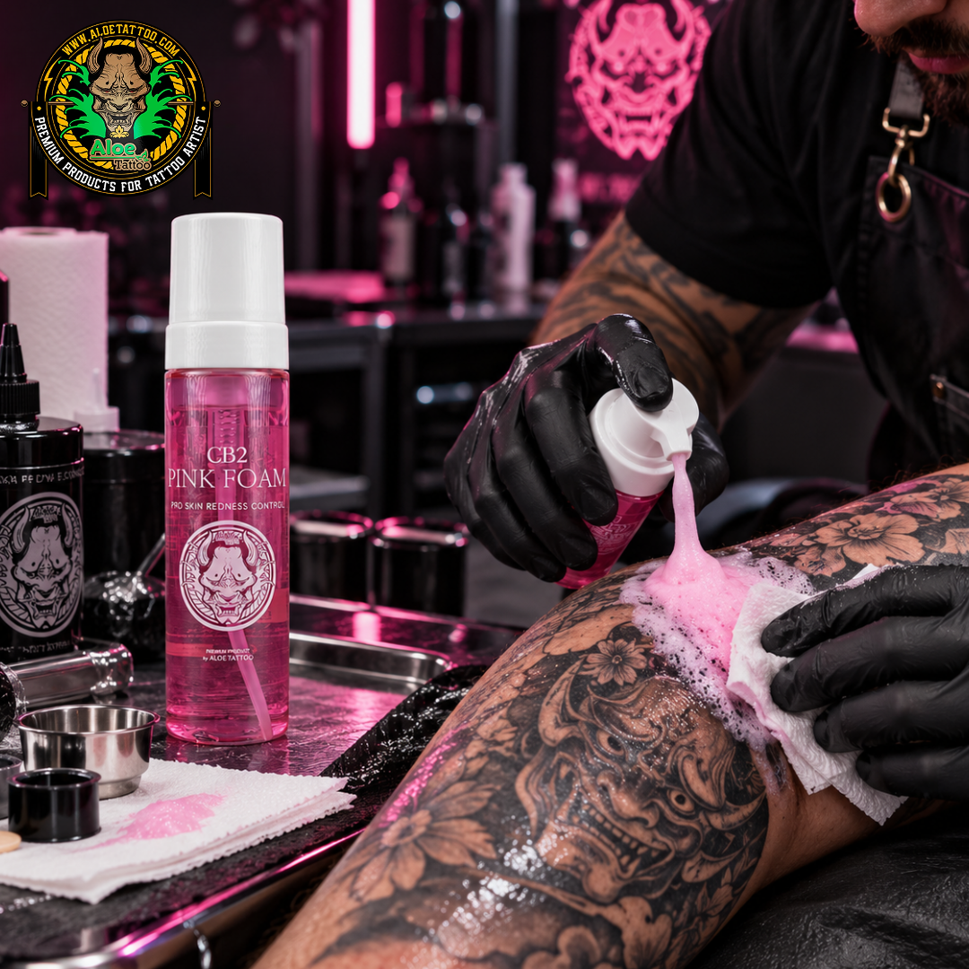 Tatuagem de Aloé Vera CB2 Espuma Rosa