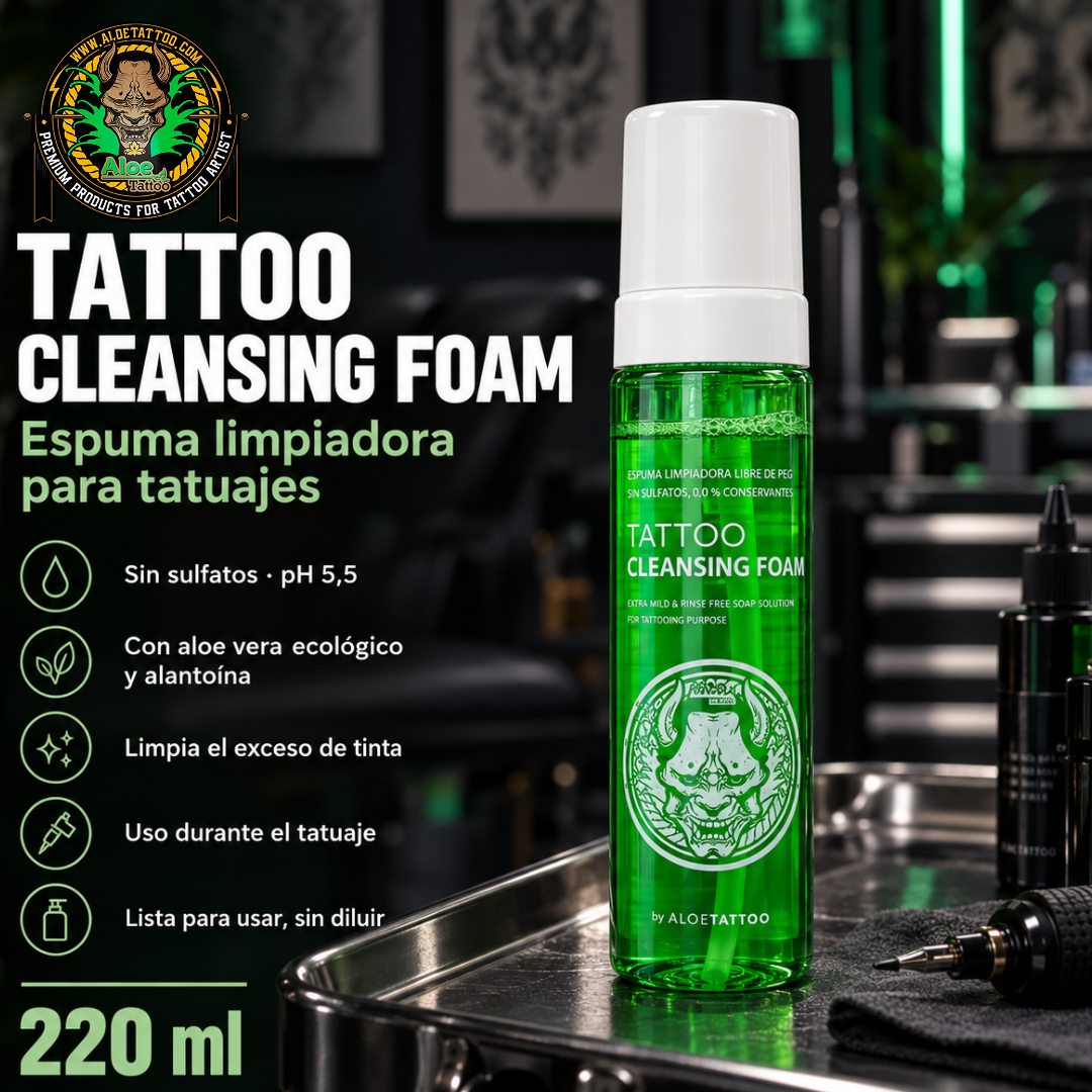 Espuma para tatuagem de aloé vera