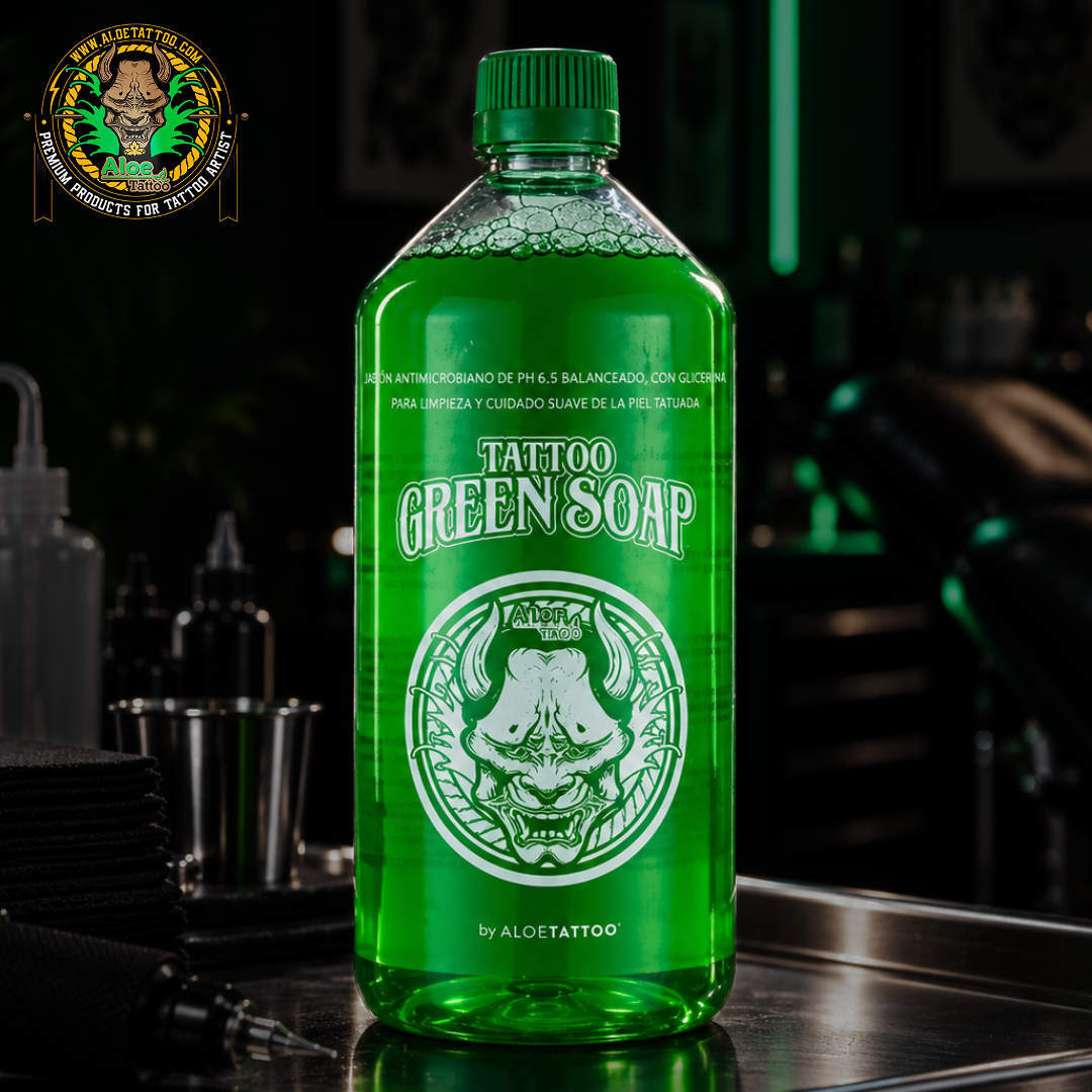 Sabonete Verde para Tatuagem de Aloé Vera