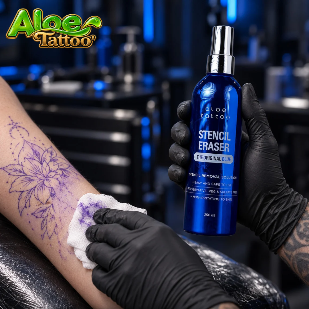 Aloe Tattoo Stencil Premium Eraser Blue 250ml