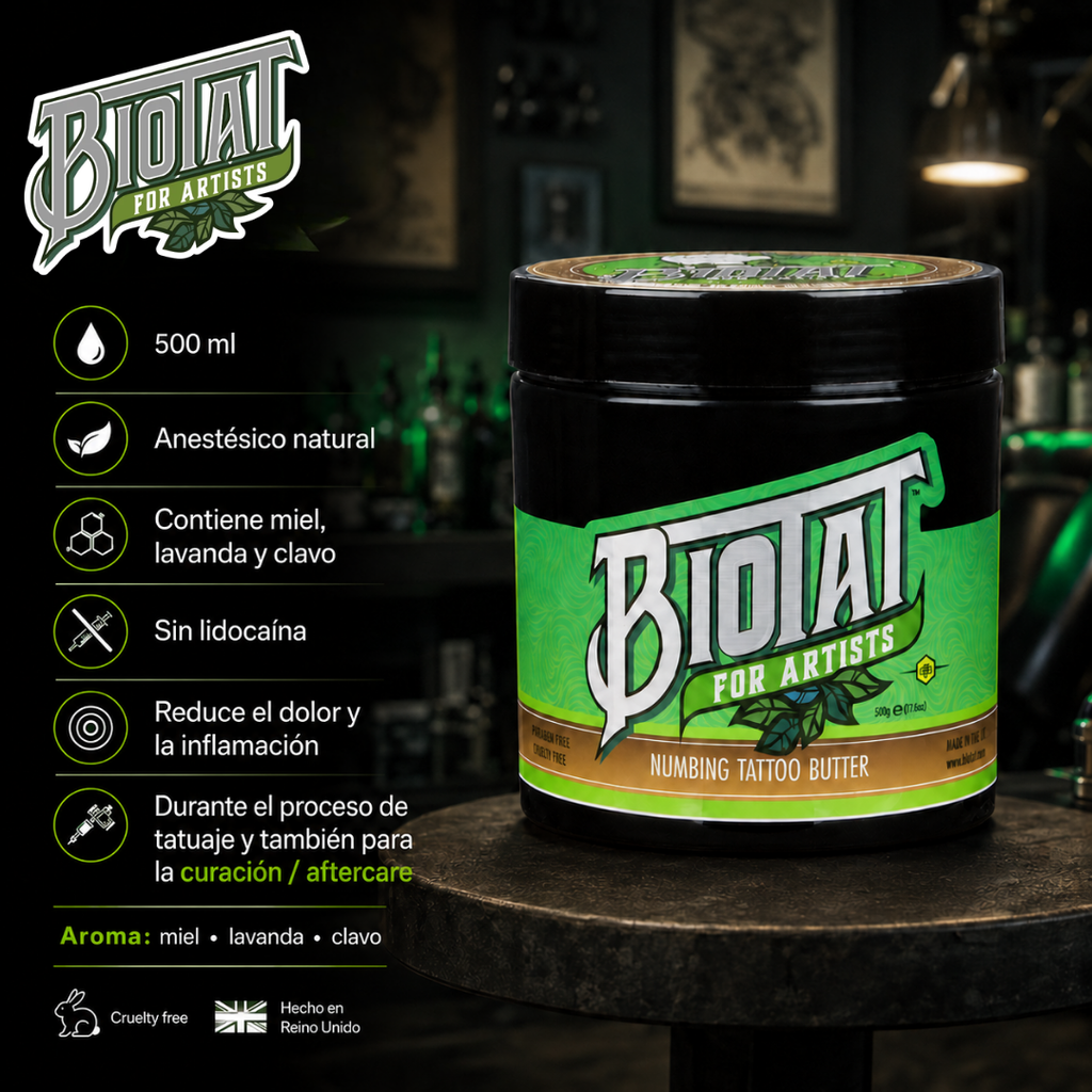 Manteiga anestésica para tatuagem Biotat