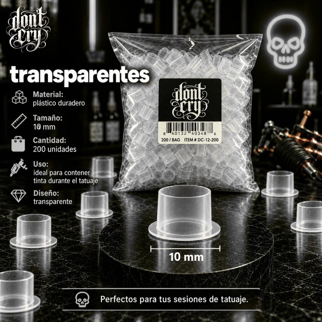 Don´t Cry Cups Tattoo Base 10mm 1000 unidades
