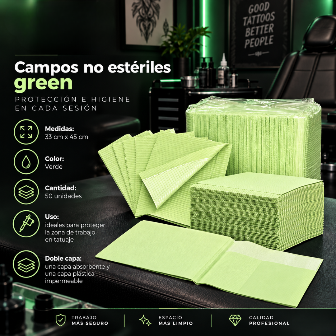 Campos No Estériles Green 50Uds
