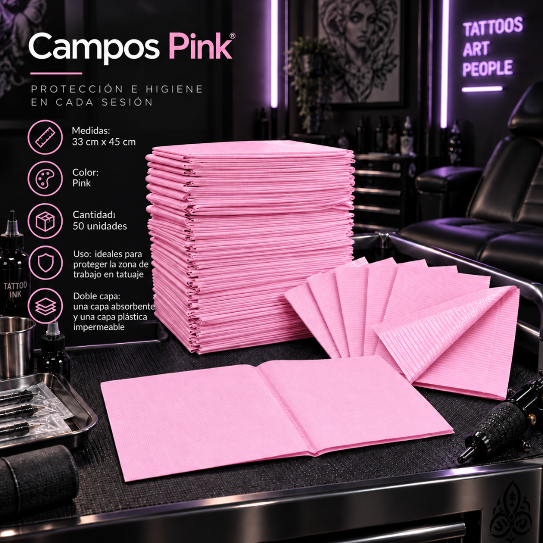 Campos No Estériles Pink 50Uds