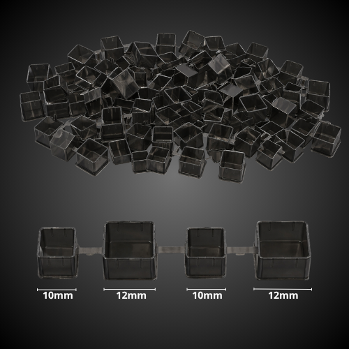 Tampas modulares pretas cortadas - 500 unidades