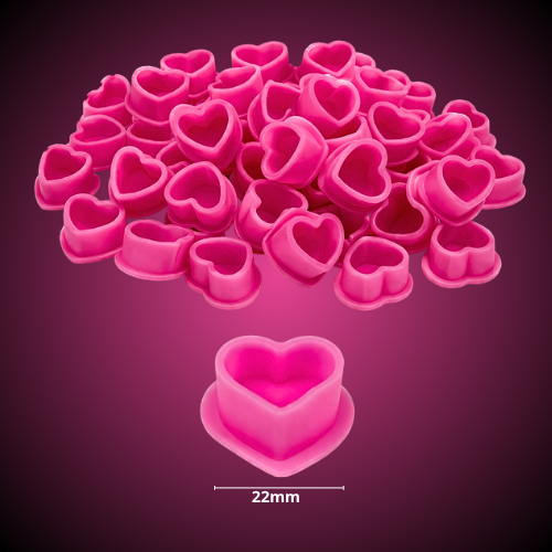 Tampas de silicone para tatuagem de coração