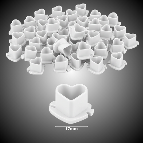 Tampas com tatuagem de coração - 200 unidades