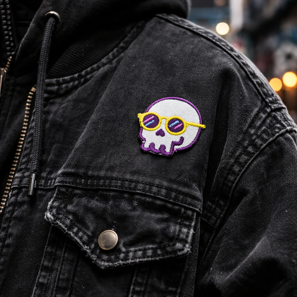 Patch de caveira estiloso Hink