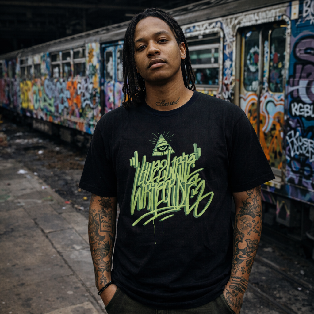 T-shirt preta Slum Wear Live 2