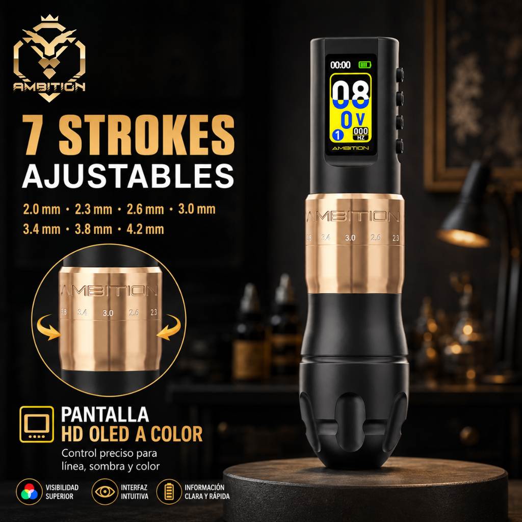 Ambition C3 Profesional Tattoo Machines Stroke Ajustable 2,0-4,2mm