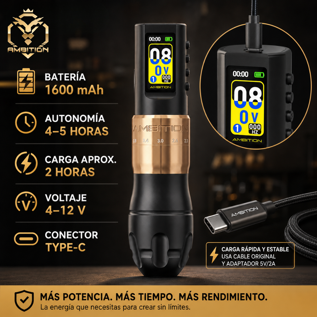 Ambition C3 Profesional Tattoo Machines Stroke Ajustable 2,0-4,2mm