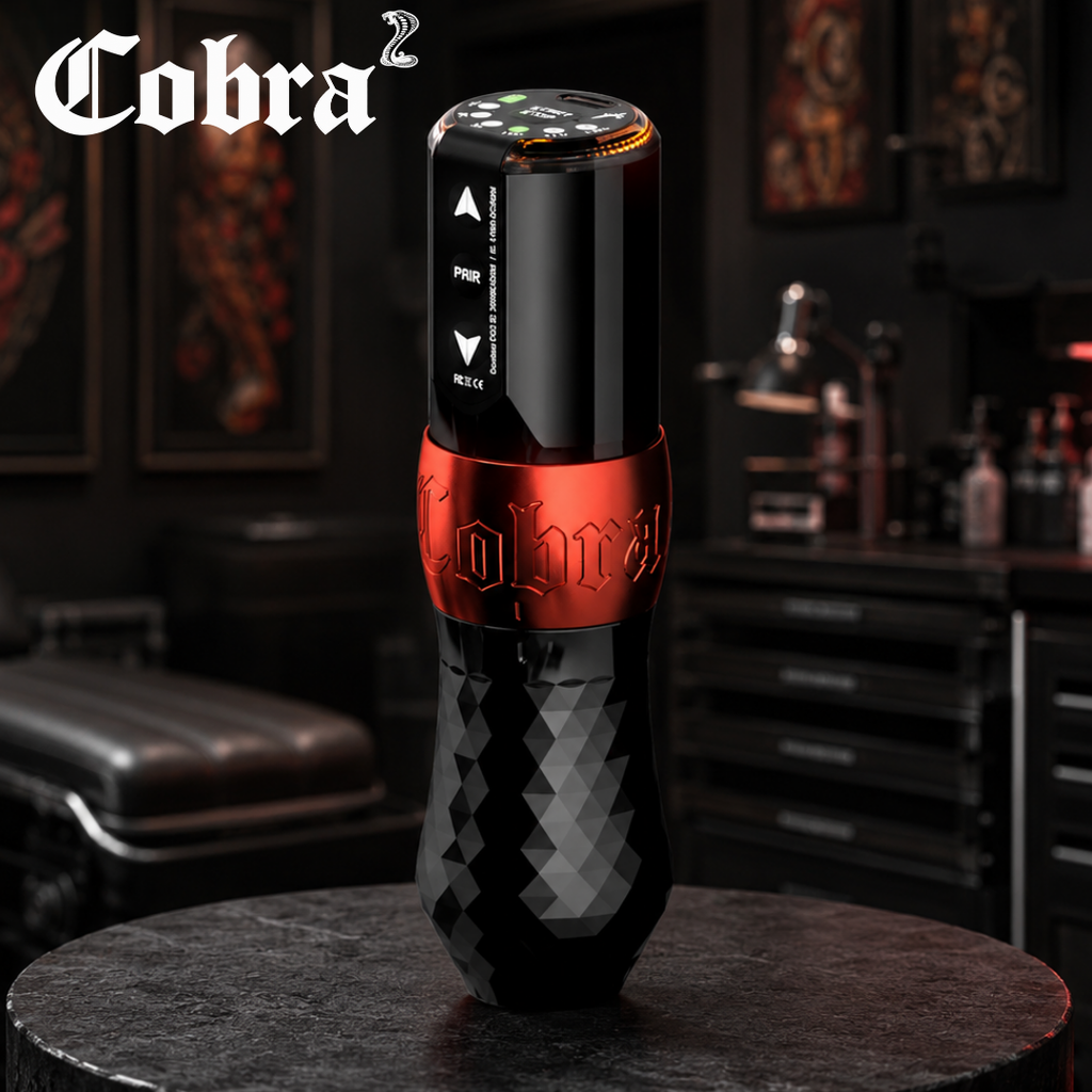 Ink Machines Cobra Tattoo Machine Grip 30mm Devilish Red