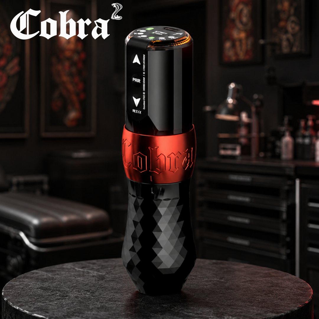 Ink Machines Cobra Tattoo Machine Grip 30mm Devilish Red