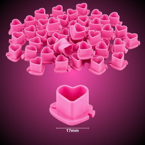 Tampas com tatuagem de coração - 200 unidades