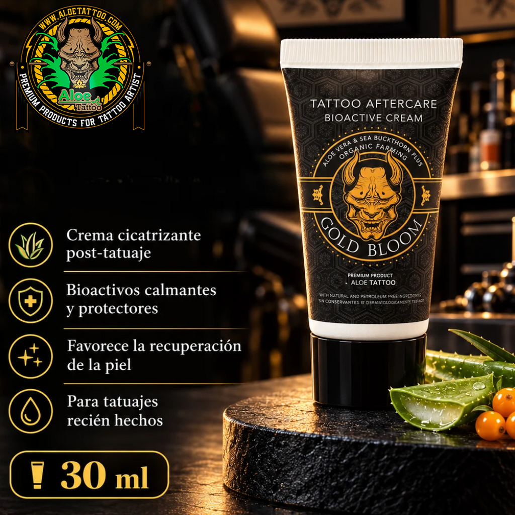 Tatuagem de Aloé Vera Dourado