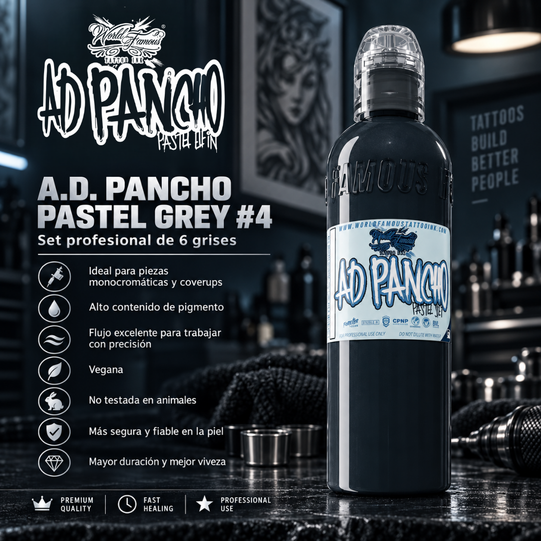 World Famous Ink AD Pancho Pastel Grey #4 120ml