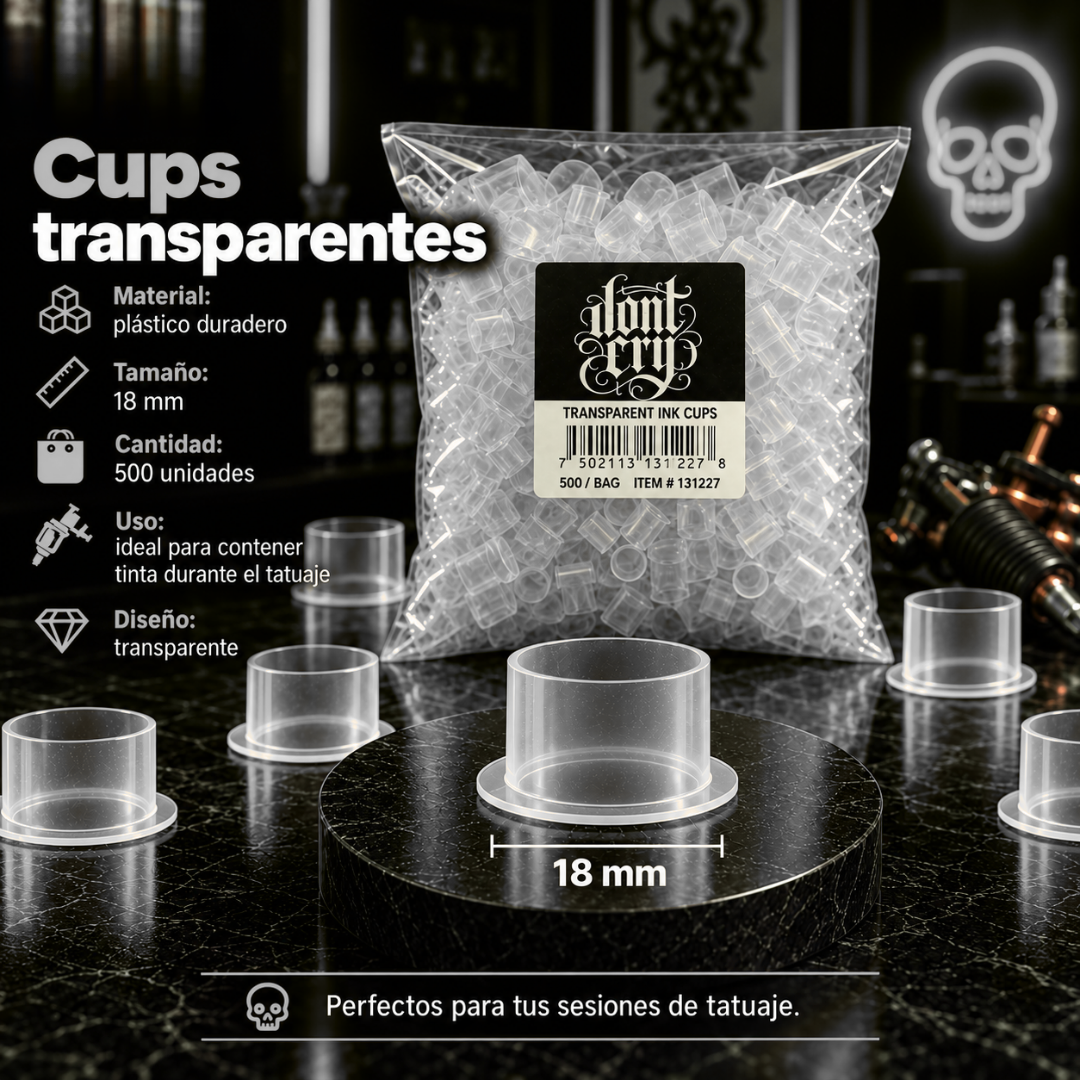 Don´t Cry Cups Tattoo Base 18mm 500 unidades