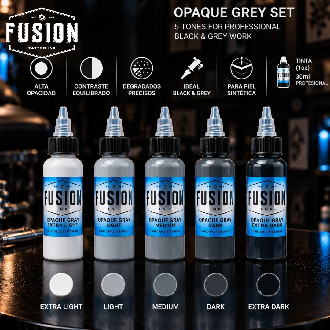 Fusion Ink Opaque Grey Set x5 1oz