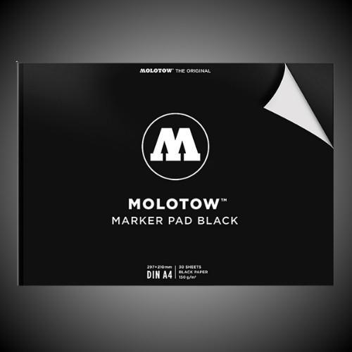 Bloco Marcador Molotow Preto DIN A4