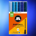 Molotow Pack 6 Acrylic Markers One4all 2mm Blue Set