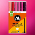 Molotow Pack 6 Acrylic Markers One4all 2mm Pink Set