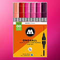 Molotow Pack 6 One4all Acrylic Markers 1.5mm-4mm Pink Set