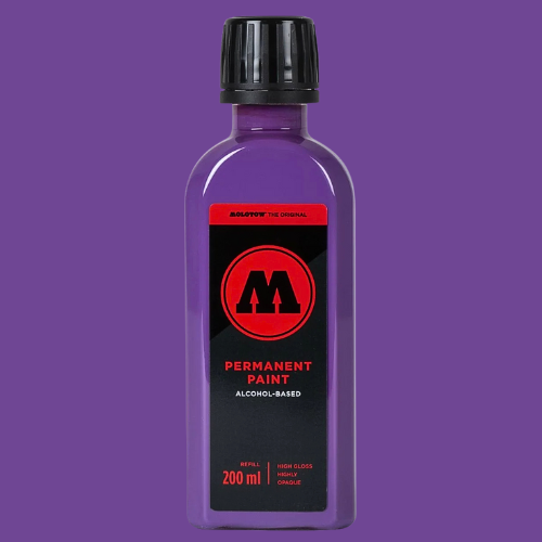 Recarga de álcool para tinta permanente Molotow 200ml Roxo