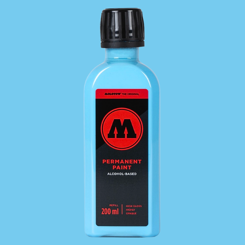 Molotow Permanent Paint Alcohol Refill 200ml Shock Blue