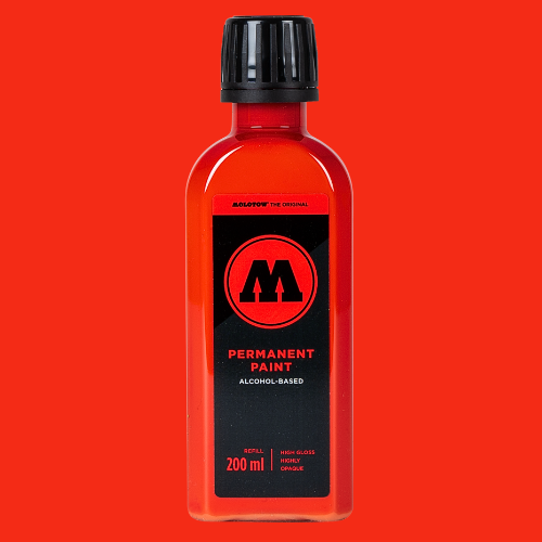 Molotow Permanent Paint Alcohol Refill 200ml Traffic Red