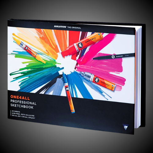 Caderno de desenho profissional One4All Din A4 horizontal