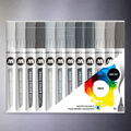 Molotow Pack x12 Rotuladores Acuarelables Aqua Color Brush Set Grises