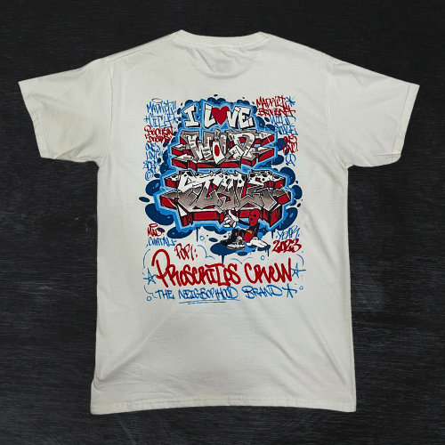 Outlaws Crew White Graffiti T-Shirt