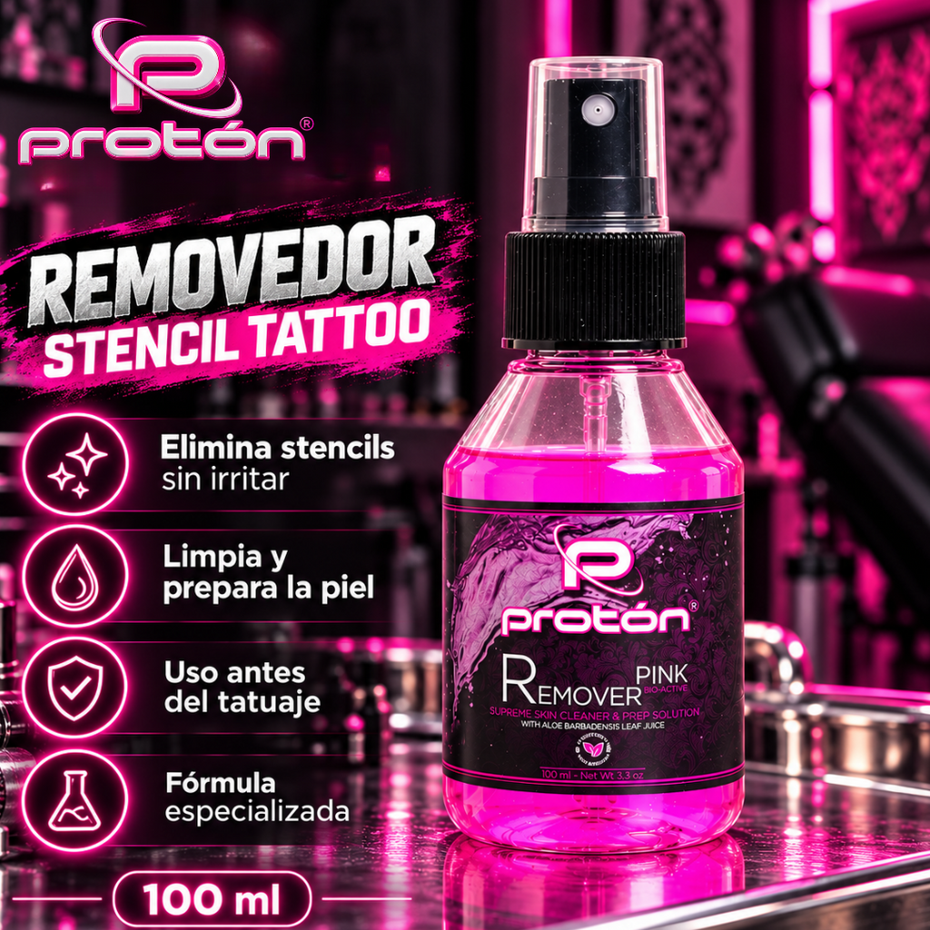 Stencil rosa para remoção de protões