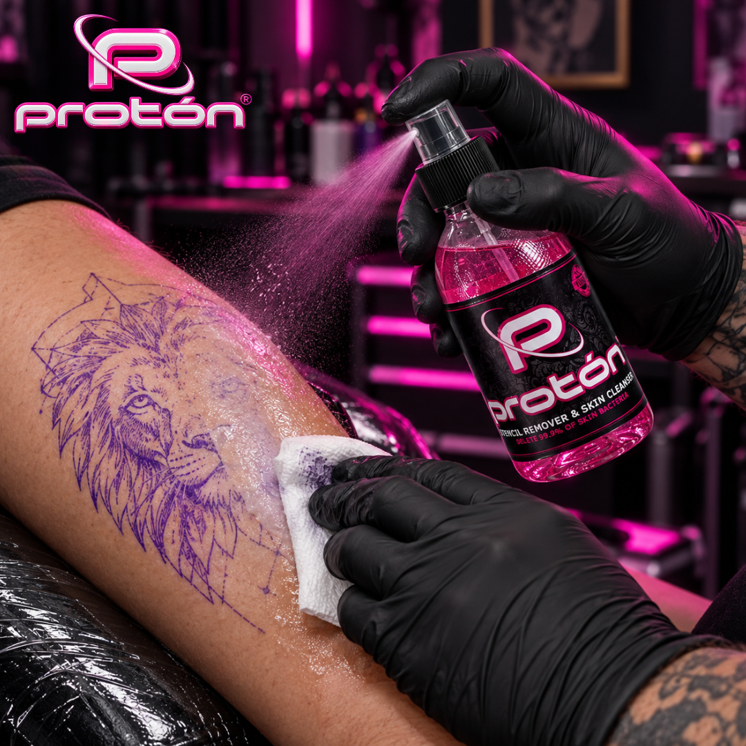 Stencil rosa para remoção de protões