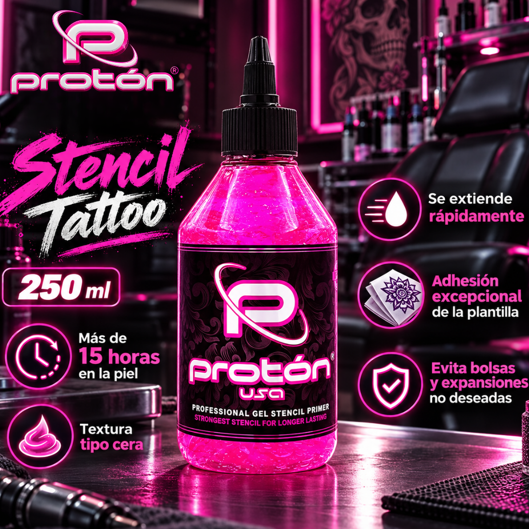 Estêncil de próton rosa
