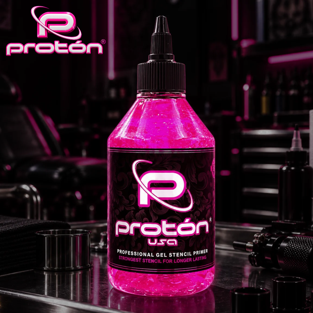Estêncil de próton rosa