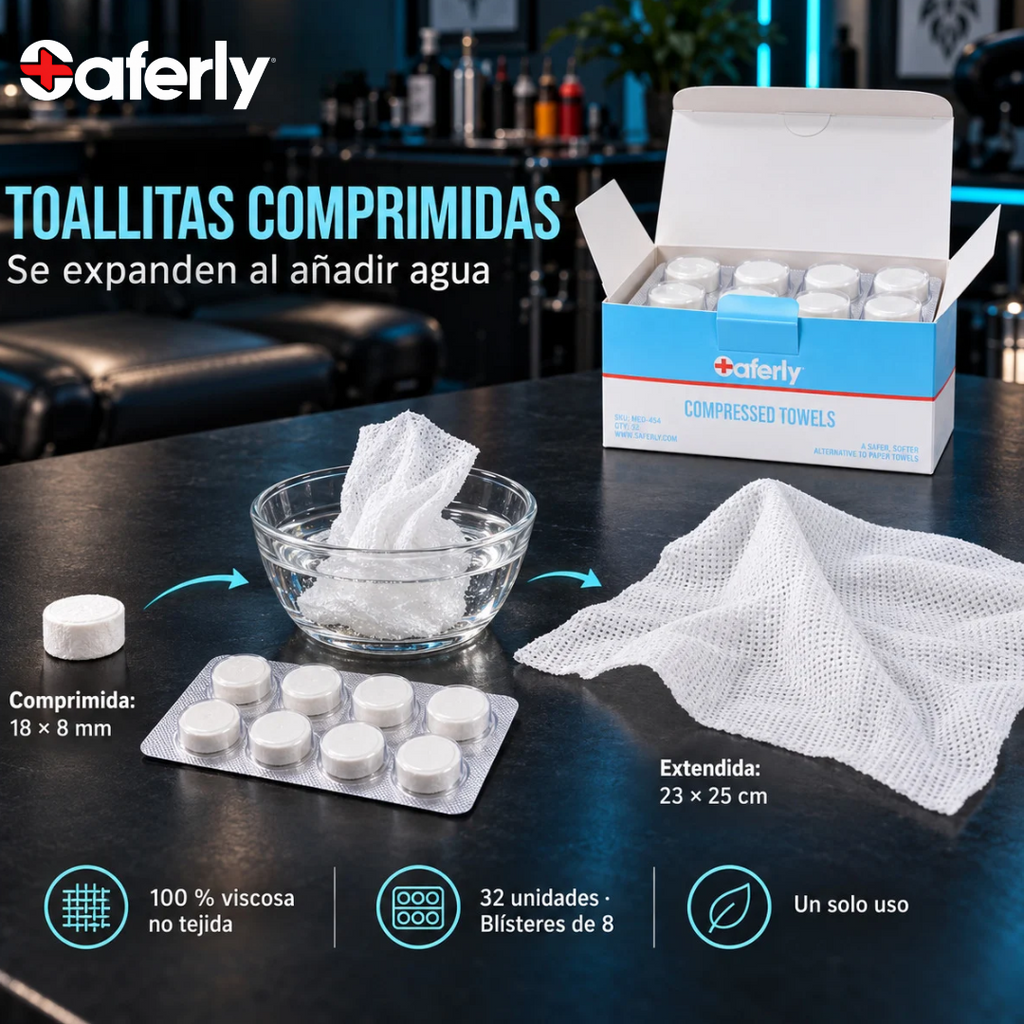 Safety Recovery Lustra Compresed Towels 32 Unidades
