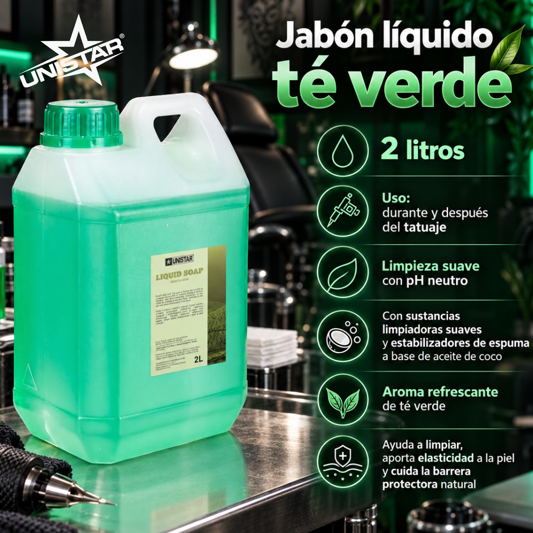 Sabonete Líquido Antibacteriano Unistar Chá Verde 2L