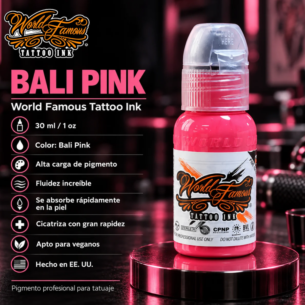 World Famous Ink Bali Pink 1oz