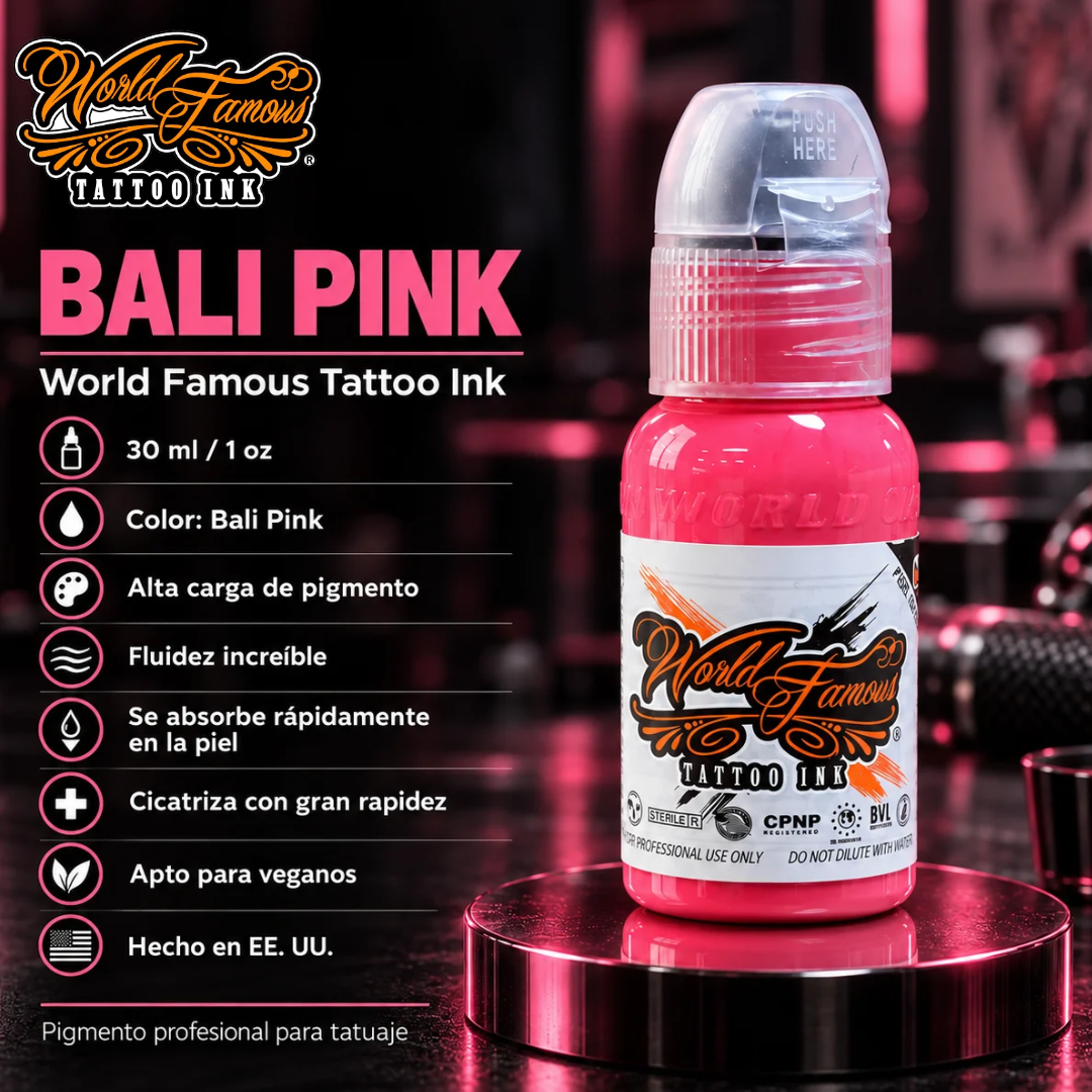 World Famous Ink Bali Pink 1oz