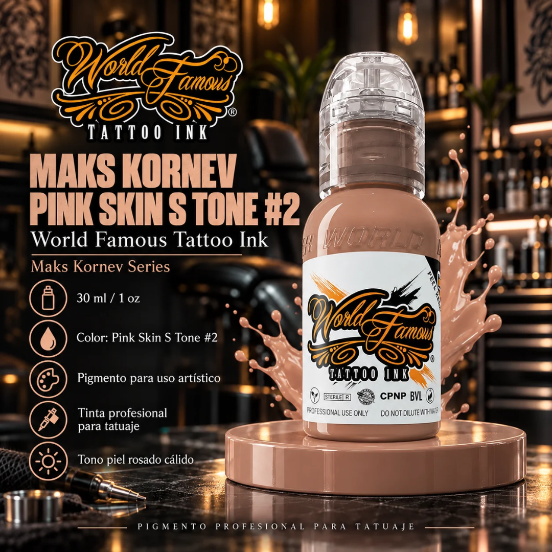 World Famous Ink Maks Kornev Pink Skin S Tone #2 1oz