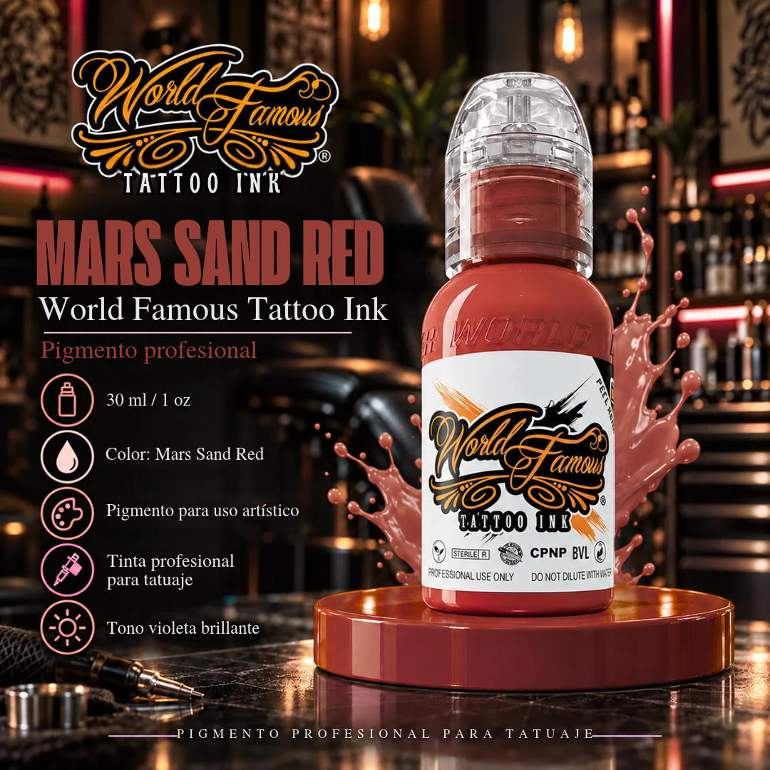 World Famous Ink Mars Sand Red 1oz
