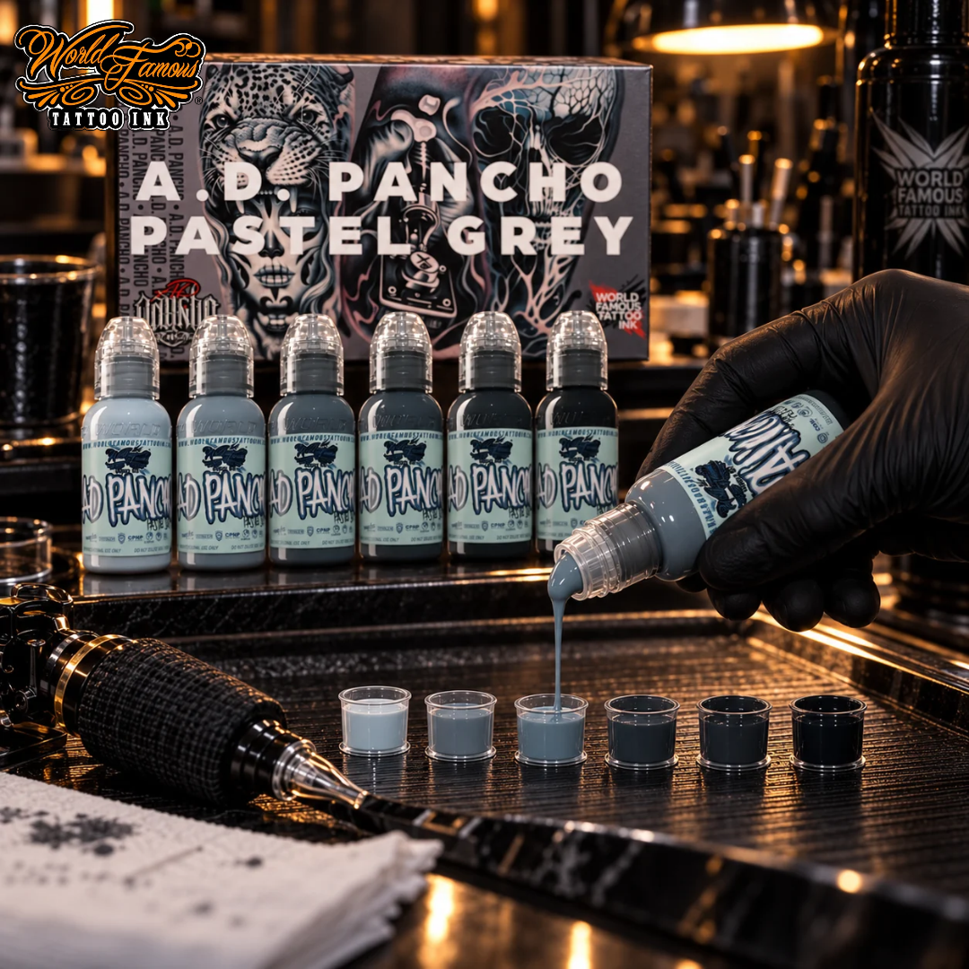 World Famous Ink Pancho Pastel Grey Set 1oz