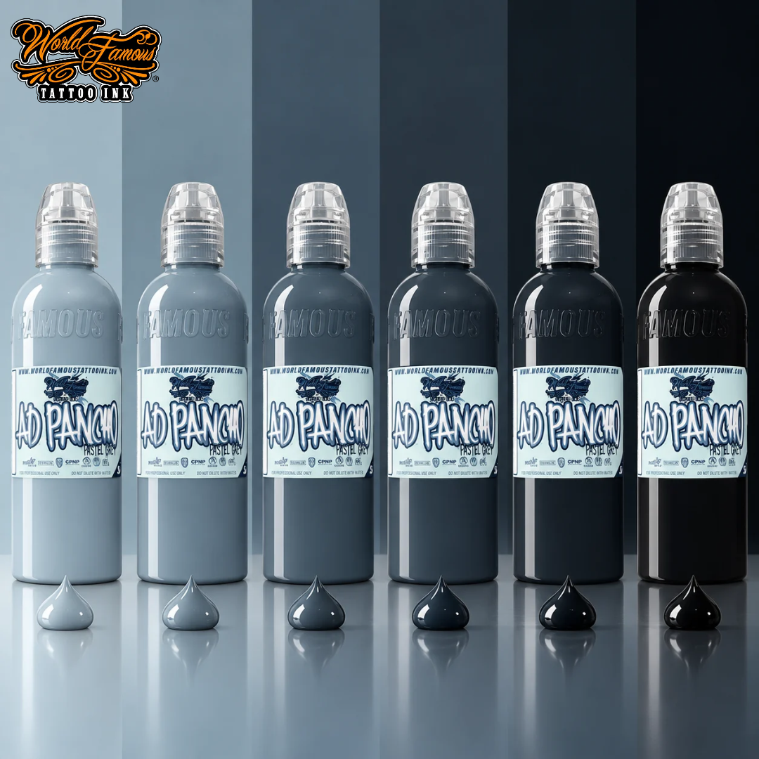 World Famous Ink Pancho Pastel Grey Set 4oz