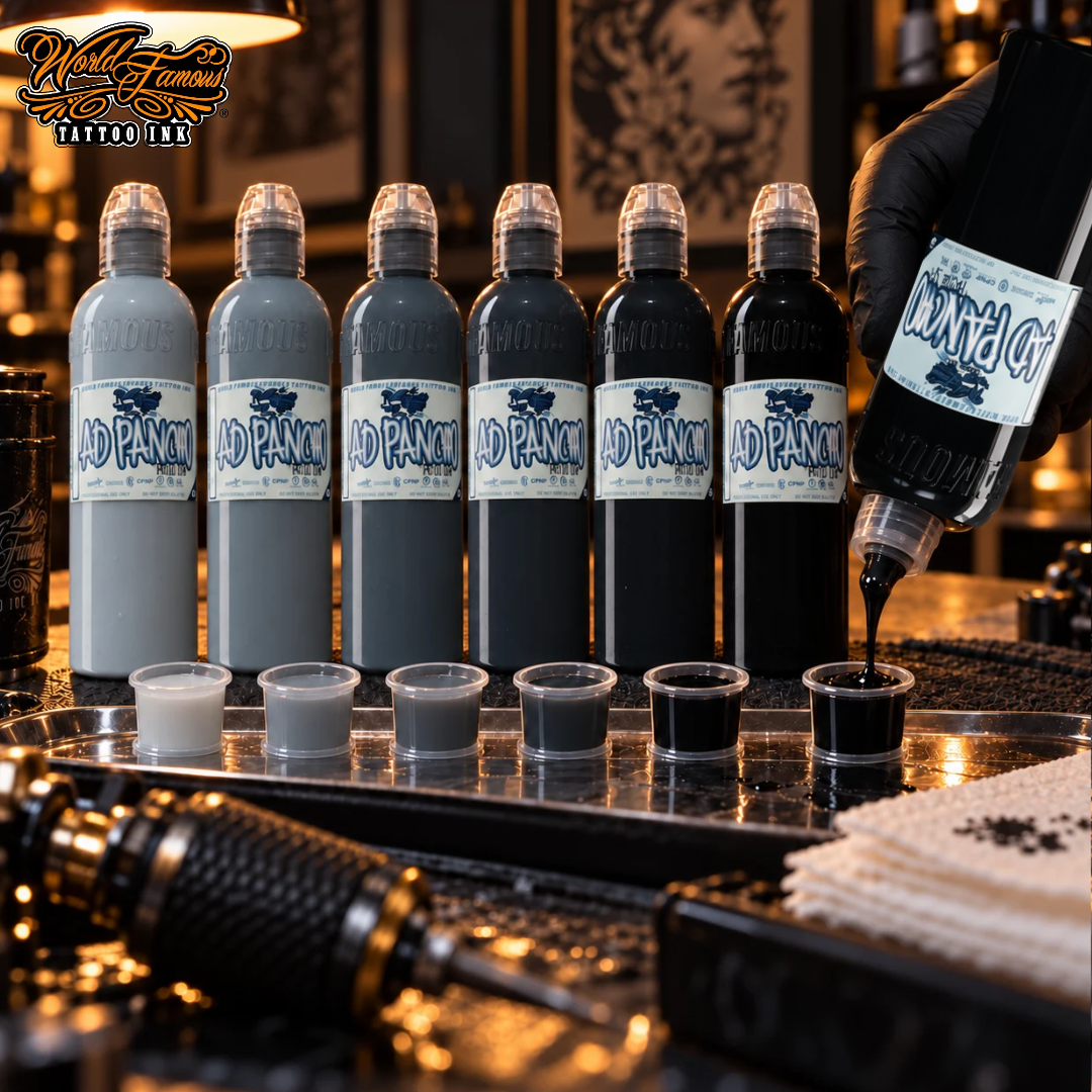 World Famous Ink Pancho Pastel Grey Set 4oz