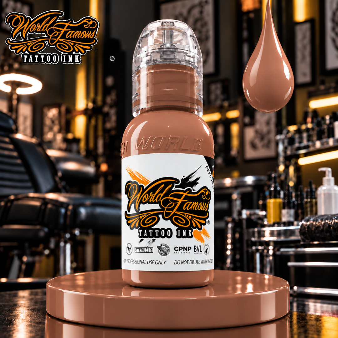 World Famous Ink Pink Ribbon Tan Peach 1oz