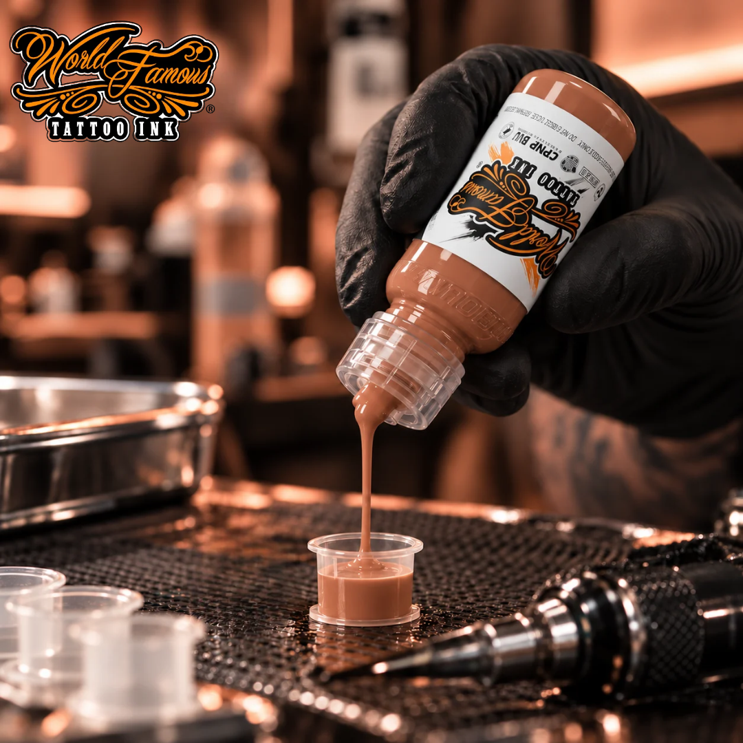 World Famous Ink Pink Ribbon Tan Peach 1oz