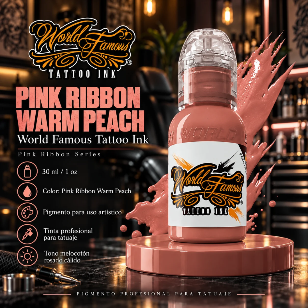 World Famous Ink Pink Ribbon Warm Peach 1oz
