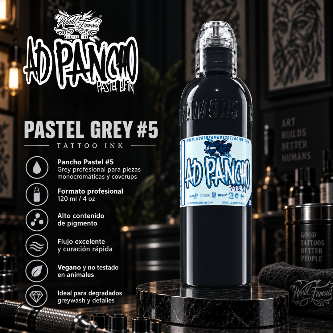 World Famous Ink AD Pancho Pastel Grey #5 120ml
